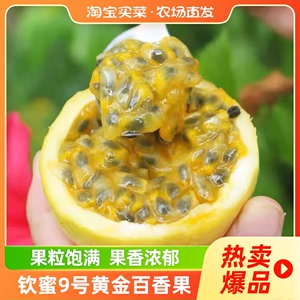 钦蜜9号广西黄金百香果1/3/5斤应季水果整箱包邮