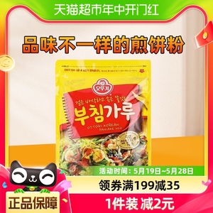 韩国进口不倒翁煎饼粉1kg韩式料理海鲜泡菜饼土豆饼烘焙面粉原料