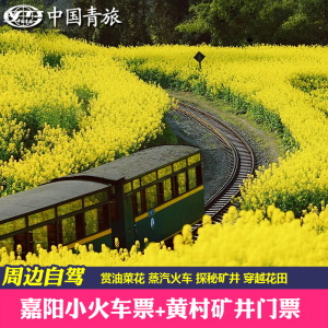 乐山犍为嘉阳小火车交通票 黄村井门票 成都周边自驾油菜花旅游