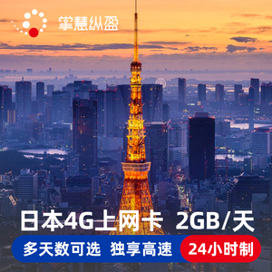 亿点 日本电话卡4G高速 2GB/天手机流量上网卡3-30天留学商务船员
