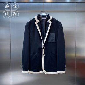 loewe/罗意威2022早春女士新款字母logo植绒绣花休闲西装西服外套10人