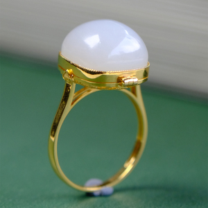 和田玉戒指女18k