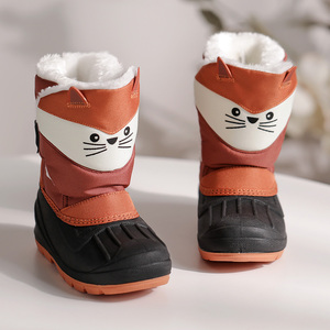 出口美国新款动物卡通可爱男女儿童加绒保暖防水防滑雪地靴棉鞋