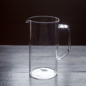 手冲咖啡壶玻璃大茶杯开嘴大容量玻璃杯 耐高温豆浆壶带把带盖