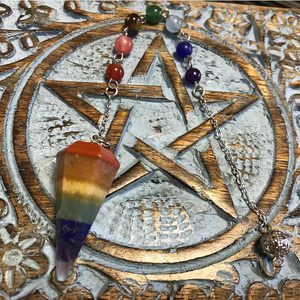 [现货] 七脉轮吊坠灵摆 srt调频疗愈 占卜灵摆