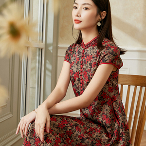 001人付款淘宝一珂锦绣贵夫人娘子写荣萍有山棉麻女装宽松早春连衣裙