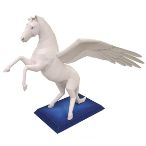西方神话飞马天马3d立体纸模型diy手工制作儿童折纸益智玩具玩偶