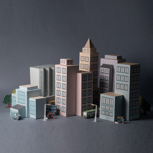 纸建筑模型制作图解图片