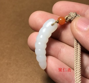 高古玉老玉 和田玉 生坑朱砂沁 组玉配饰 战汉玉蚕蛹0人付款800
