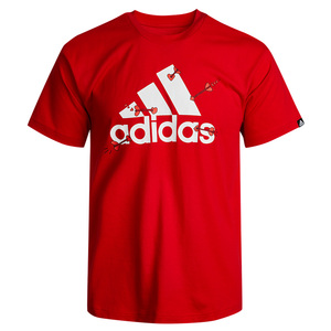 adidas阿迪达斯短袖女2022新款休闲运动t恤本命年红色半袖gl0877
