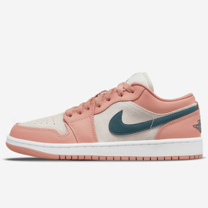 耐克板鞋女air jordan 1 low aj1粉蓝白粉色低帮篮球鞋dc0774-800