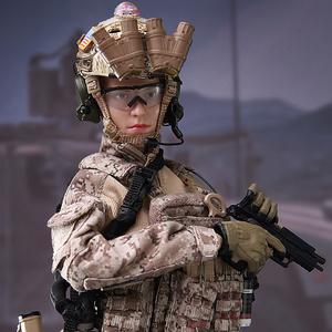 现货1/6兵人模型 m017女海豹突击队halo伞跳训练军事部队女兵人