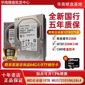 WD/西部数据 WUS721010ALE6L4企业级NAS服务器10TB机械硬盘HC330