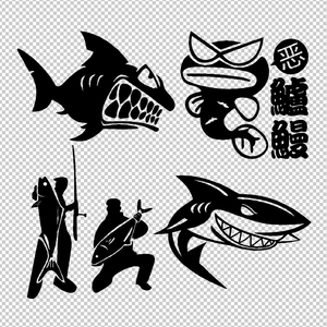 钓鱼垂钓钓友贴花 创意个性改装装饰反光防水汽车贴纸车尾贴画871