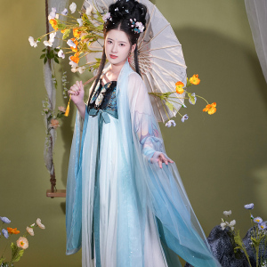 花仙记汉服天水碧诃子裙