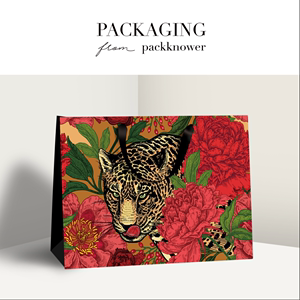 花豹动物生日礼品高档包装袋购物手提袋服装食品化妆品纸袋子