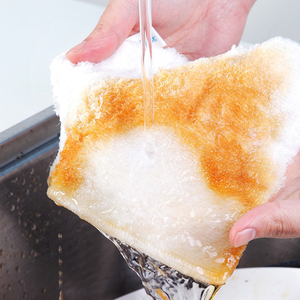 6条好用洗碗巾不沾油竹纤维洗碗布厨房家用吸水抹布不掉毛油利除