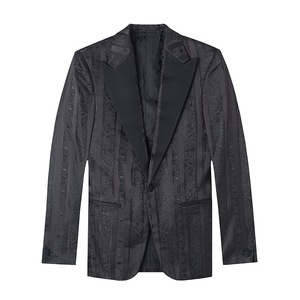 正品现货 versace范思哲主线美杜莎个性印花戗驳领休闲男西服西装