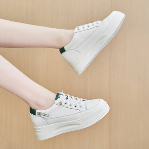 香香莉2021秋季新款小白鞋舒适松糕厚底内增高运动休闲鞋女x67930