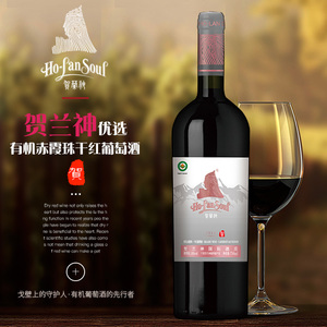 酒珍藏级750ml瓶国产红酒宁夏贺兰山2014贺兰神葡萄酒旗舰店3600