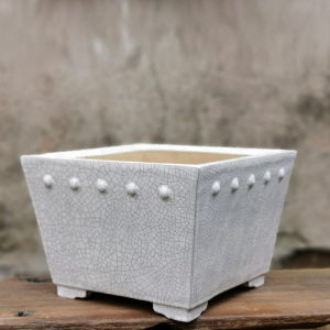 一风堂传统高温窑变石湾上釉盆景盆陶艺盆古钉兰花四方斗盆包邮