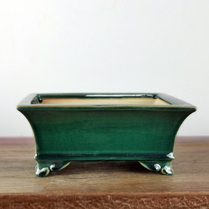 一风堂佛山石湾岭南传统高温烧制小四方马槽收腰中式陶盆景盆包邮