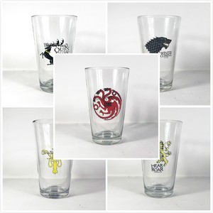 美国进口权力的游戏冰与火之歌族图腾hbo纪念款玻璃杯周边水杯子