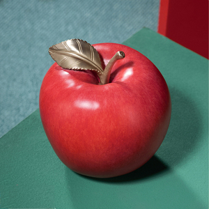 铜师傅黄铜水果摆件《吉祥苹果》家居客厅饰品圣诞节平平安安礼物
