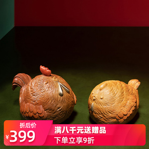 00万事吉工艺礼品商行淘宝铜师傅金鸡报喜纯铜彩绘鸡摆件一鸣惊人