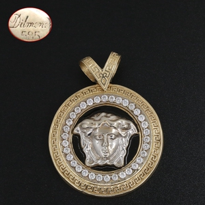 意大利14k纯金美杜莎头像项链吊坠 西洋古董 奢藏老物件 真品收藏