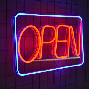 led发光字广告牌柔性霓虹灯招牌营业中标识牌35-长方形open包邮