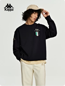Kappa卡帕卫衣背靠背套头衫男运动上衣休闲圆领长袖T恤K0D72WT01