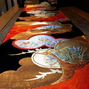 000人付款淘宝日本回流西阵织锦缎面料日式缂丝蜀锦茶席桌旗茶巾布艺