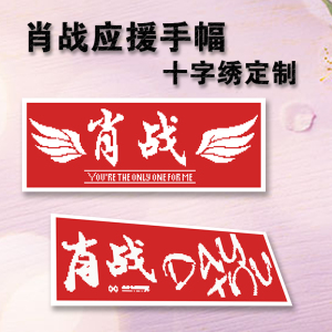 十字绣定做肖战应援手幅刺绣明星周边手工自己绣挂画diy2021新款