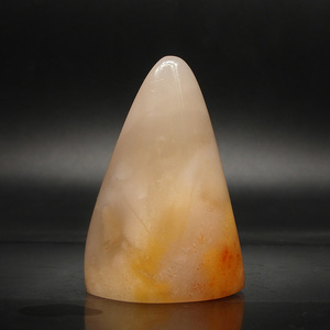 巴林石白玉白冻石随形印章篆刻石料37*22*54mm