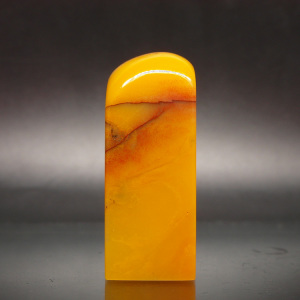 天然印石章料产地巴林石福黄冻石印章篆刻石料20*19*53mm