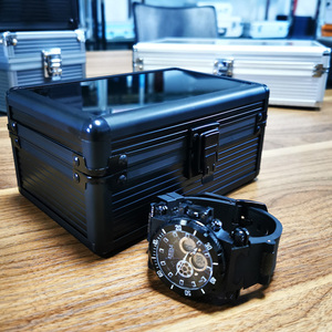 宇宙黑3入合金手表收纳盒玻璃盖高端金属表盒热销新品出口高品质