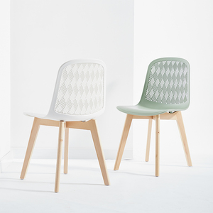 北欧塑料椅子现代简约家用靠背凳子创意实木餐桌椅办公电脑书桌椅