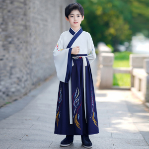 汉服男童儿童古装汉服少爷冬