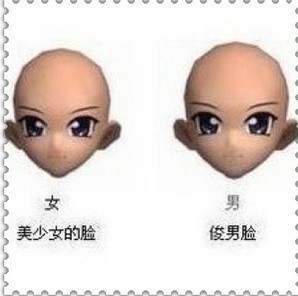 劲舞团美少女的脸美女脸 俊男脸男女表情脸型新款高冷脸永久1