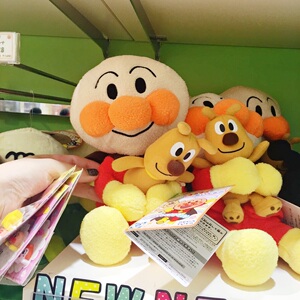现货日本进口原装面包超人儿童毛绒娃娃细菌妹妹可爱新款公仔玩具