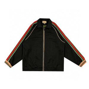 gucci/古奇 21秋冬新款提花字母休闲套装男女款条纹拼色运动套装