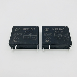 宏发磁保持继电器HFE10-2-12-HT-L2 双线圈带手动开关一组常开50A
