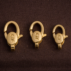 御螺珊24k足金弹簧龙虾扣纯黄金扣头diy项链手链吊坠万能配件配饰