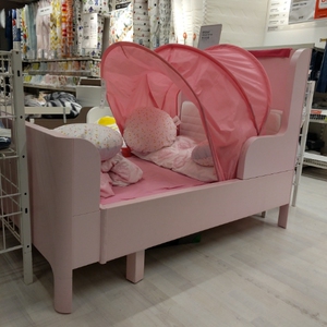 国内宜家 布松纳 儿童 可加长婴儿床家居ikea 代购不带储物箱