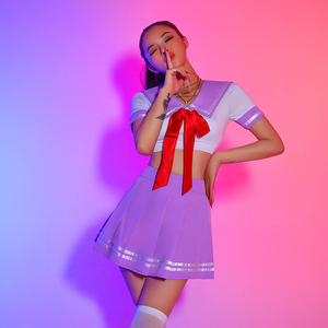 酒吧ds演出服韩版团体jk舞蹈服夜场goo领舞服性感女舞蹈服学生装