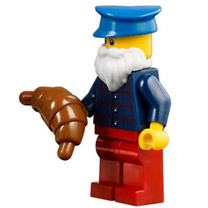 lego 乐高 城市系列 人仔 cty442 老爷爷 白胡子 含面包 10235