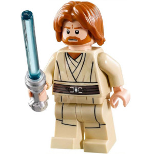 lego乐高 星球大战 人仔 sw489 欧比旺 长发版 含武器 75021