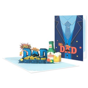 创意父亲节贺卡立体祝福卡片2024新款手工礼物送爸爸3D高级感ins