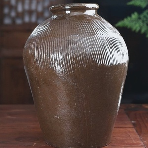 宜兴黄釉土陶酒坛复古老式黄酒坛10斤20斤30斤50斤家用酒坛